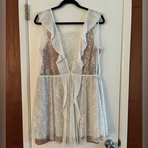 For Love And Lemons Stardust Mini Dress - White Floral Lace - Picture 3 of 14